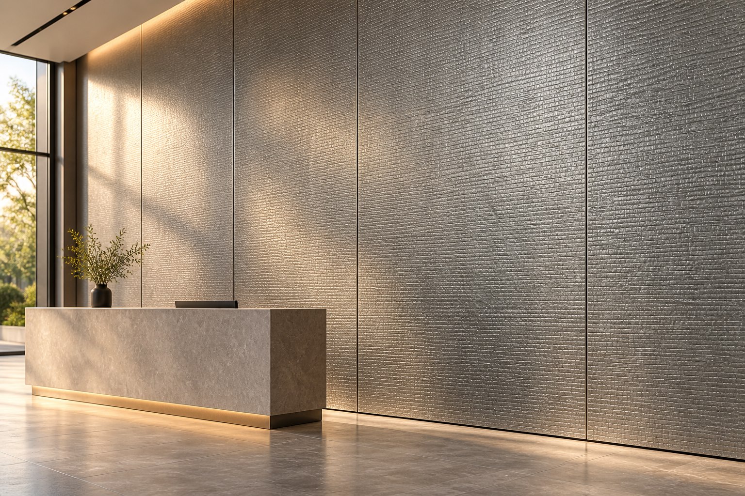 Embossed aluminum · Texture under grazing light