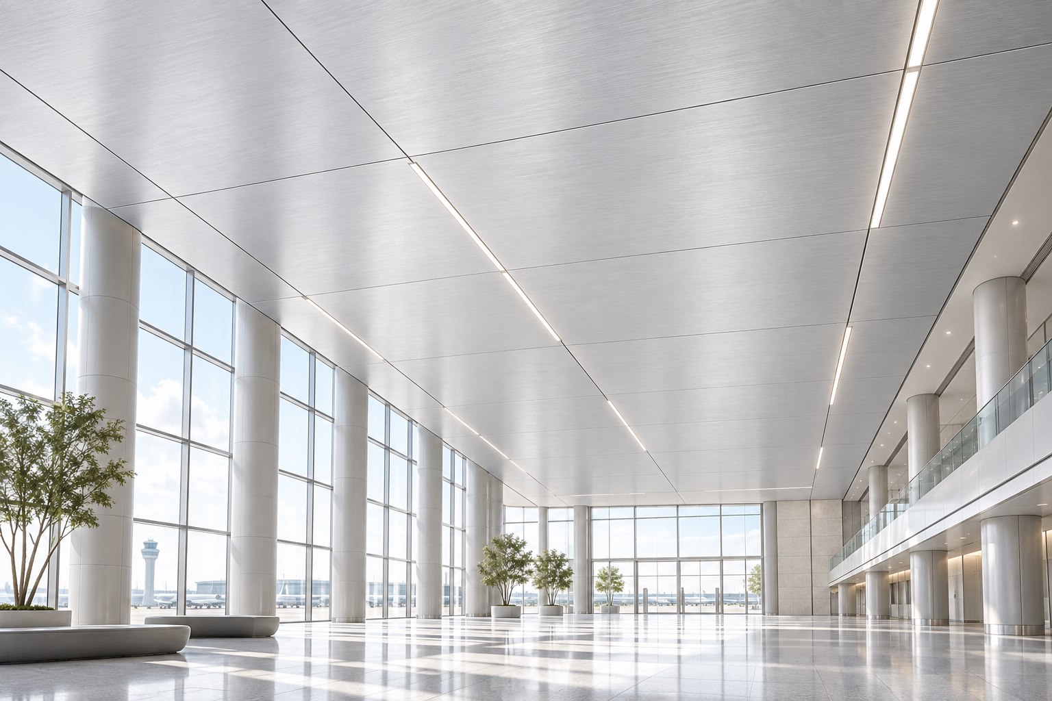 Honeycomb panels · Large-format ceilings