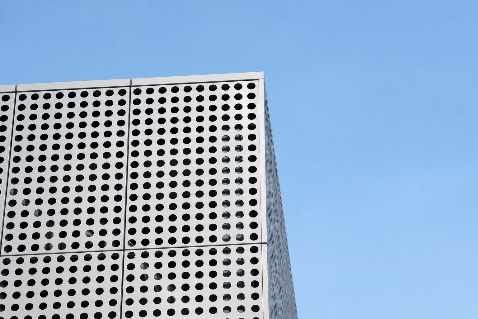Perforated panels · Depth and rhythm